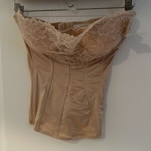 Bra /corset, and reversible tan and black tank top